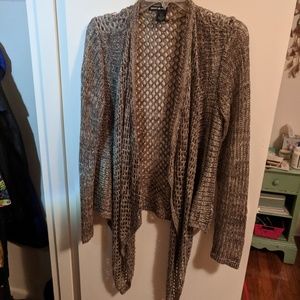 DKNY Bronze Knit Open Sweater